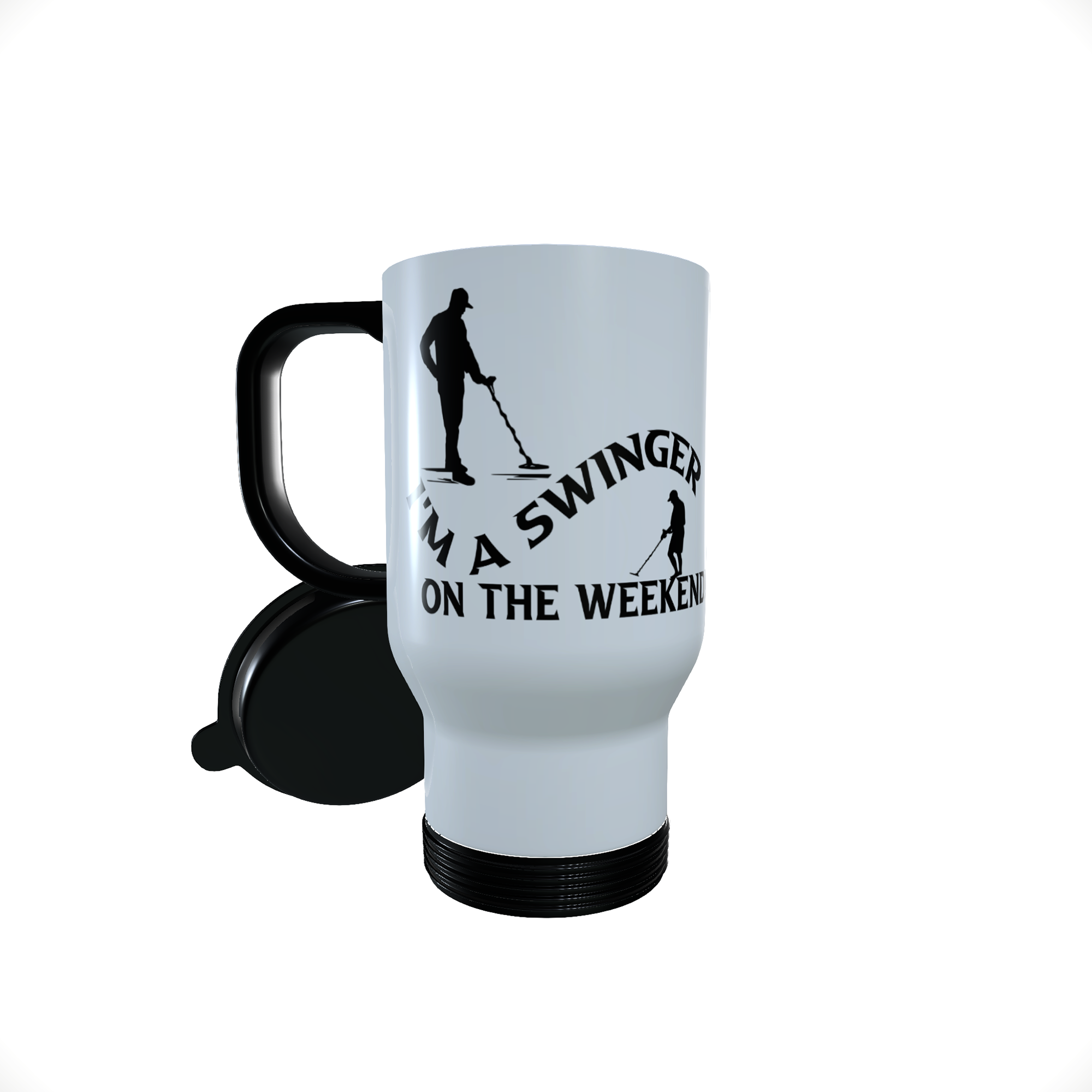 I'm A Swinger On The Weekend Travel Mug, Personalised Travel Mug